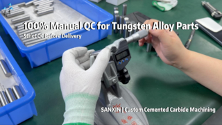 Inspección de control de calidad 100% manual | Mecanizado de precisión de varillas, barras, cilindros, émbolos y ejes de carburo de tungsteno